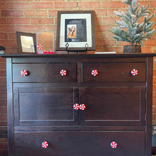 Load image into Gallery viewer, Christmas Peppermint Knob Button Cover