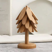 Load image into Gallery viewer, Wooden Leaves Design Coaster