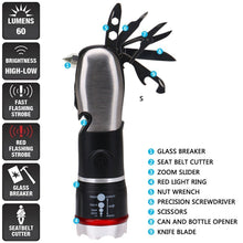 Load image into Gallery viewer, Multi Tool LED Flashlight