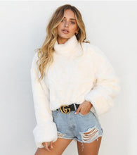 Load image into Gallery viewer, Turtleneck Faux Fur Pullover