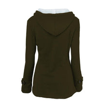 Load image into Gallery viewer, Long Wool Blended Hooded Pea Coat