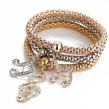 Load image into Gallery viewer, Charm Rhinestone Popcorn Bracelet