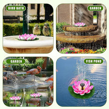 Load image into Gallery viewer, Lotus Shaped Solar Fountain Pond Decorative