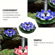Load image into Gallery viewer, Lotus Shaped Solar Fountain Pond Decorative