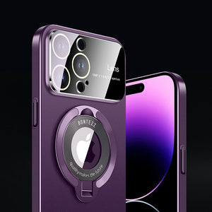 Large Window Phone Case Leak Label Magnetic Bracket