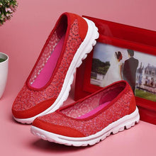 Load image into Gallery viewer, Women's Lace Screen Breathable Net Flat Shoes