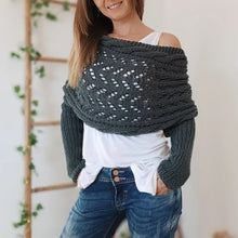 Load image into Gallery viewer, Knitted Cable Wrap For Women