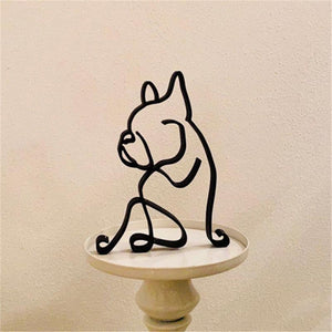 Hundeminimalistisk kunstskulptur