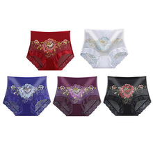 Load image into Gallery viewer, High Waist Lace Embroidered Panties