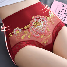 Load image into Gallery viewer, High Waist Lace Embroidered Panties