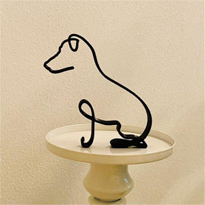 Hundeminimalistisk kunstskulptur