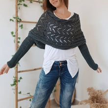 Load image into Gallery viewer, Knitted Cable Wrap For Women