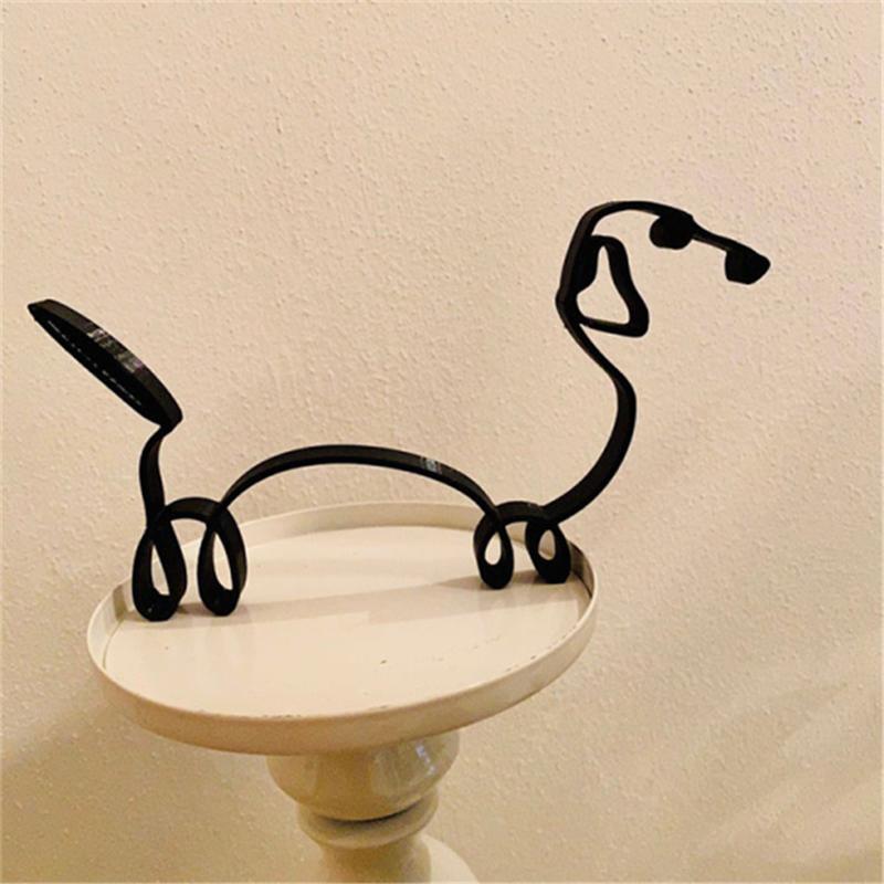 Hundeminimalistisk kunstskulptur