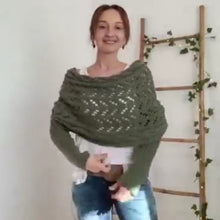 Load image into Gallery viewer, Knitted Cable Wrap For Women