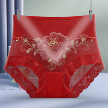 Load image into Gallery viewer, High Waist Lace Embroidered Panties