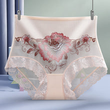 Load image into Gallery viewer, High Waist Lace Embroidered Panties