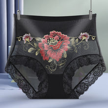 Load image into Gallery viewer, High Waist Lace Embroidered Panties