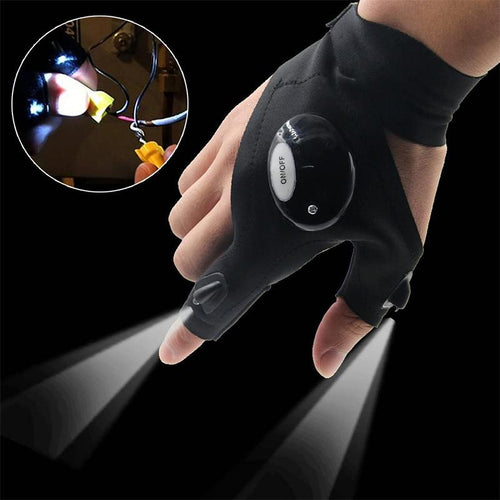 LED Gloves with Waterproof Lights