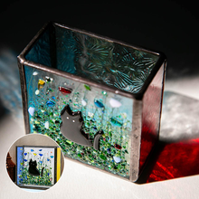 Load image into Gallery viewer, Cats Stained Glass Vase