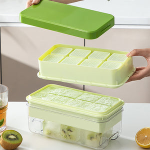Press-Type Ice Cube Tray Set