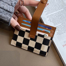 Load image into Gallery viewer, Women&#39;s Colorblock Plaid Pattern Compact Wallet