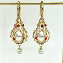 Load image into Gallery viewer, Gold chain net pearl necklace