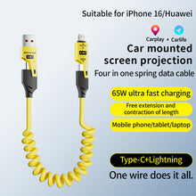 Load image into Gallery viewer, 4 in 1 Spring Fast Charging Cable