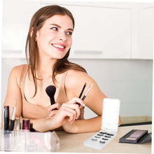 Load image into Gallery viewer, Travel Makeup Brush Set With LED Light Mirror