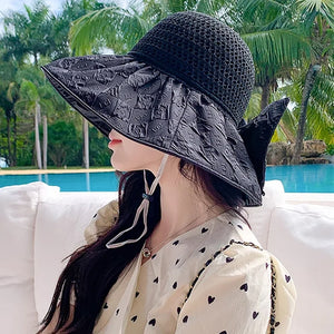 Can Store Bow Shaped Sunshade Hat