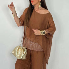 Load image into Gallery viewer, Summer Chiffon Sequined Casual Suit For Women