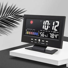 Load image into Gallery viewer, Digital LED Temperature Humidity Monitor Alarm Clock