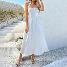 Load image into Gallery viewer, Solid Color Halter Neck Maxi Dress
