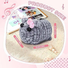 Load image into Gallery viewer, Cute Sad Crochet Hamster Keyring