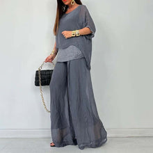 Load image into Gallery viewer, Summer Chiffon Sequined Casual Suit For Women
