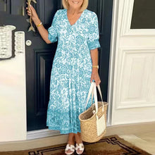 Load image into Gallery viewer, V-neck Summer Bohemian Dress