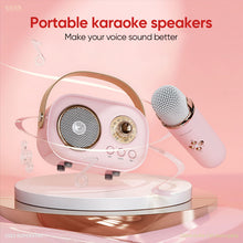 Load image into Gallery viewer, Portable Bluetooth Speaker with Wireless Microphone