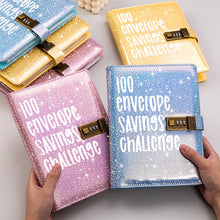 Load image into Gallery viewer, 100 Envelope Saving Challenge Binder with Lock