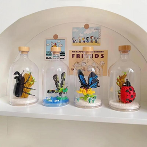 Insect Collection Building Blocks with Glass Display Bottle