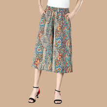 Load image into Gallery viewer, Women's High Elastic Waist Pleated Chiffon Wide Leg Culottes