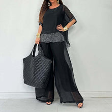 Load image into Gallery viewer, Summer Chiffon Sequined Casual Suit For Women