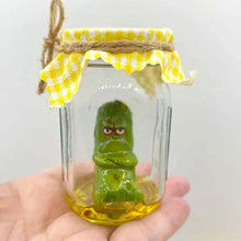 Load image into Gallery viewer, Grumpy Pickle in a Jar sculpture