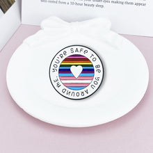 Load image into Gallery viewer, Round Rainbow Enamel Brooch