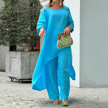 Load image into Gallery viewer, Women&#39;s Solid Color Linen Fashionable Casual Suit