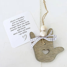 Load image into Gallery viewer, Inspirational Cardinal Wood Hanging Ornament