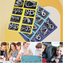 Load image into Gallery viewer, 24-Piece Metal Wire Puzzle Set