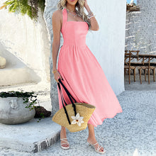 Load image into Gallery viewer, Solid Color Halter Neck Maxi Dress