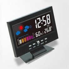 Load image into Gallery viewer, Digital LED Temperature Humidity Monitor Alarm Clock