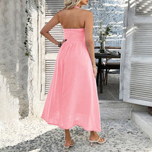 Load image into Gallery viewer, Solid Color Halter Neck Maxi Dress
