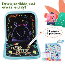 Load image into Gallery viewer, 没货Portable Erasable Doodle Pad Drawing Pad (12 Pens Included)
