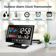 Load image into Gallery viewer, Digital LED Temperature Humidity Monitor Alarm Clock